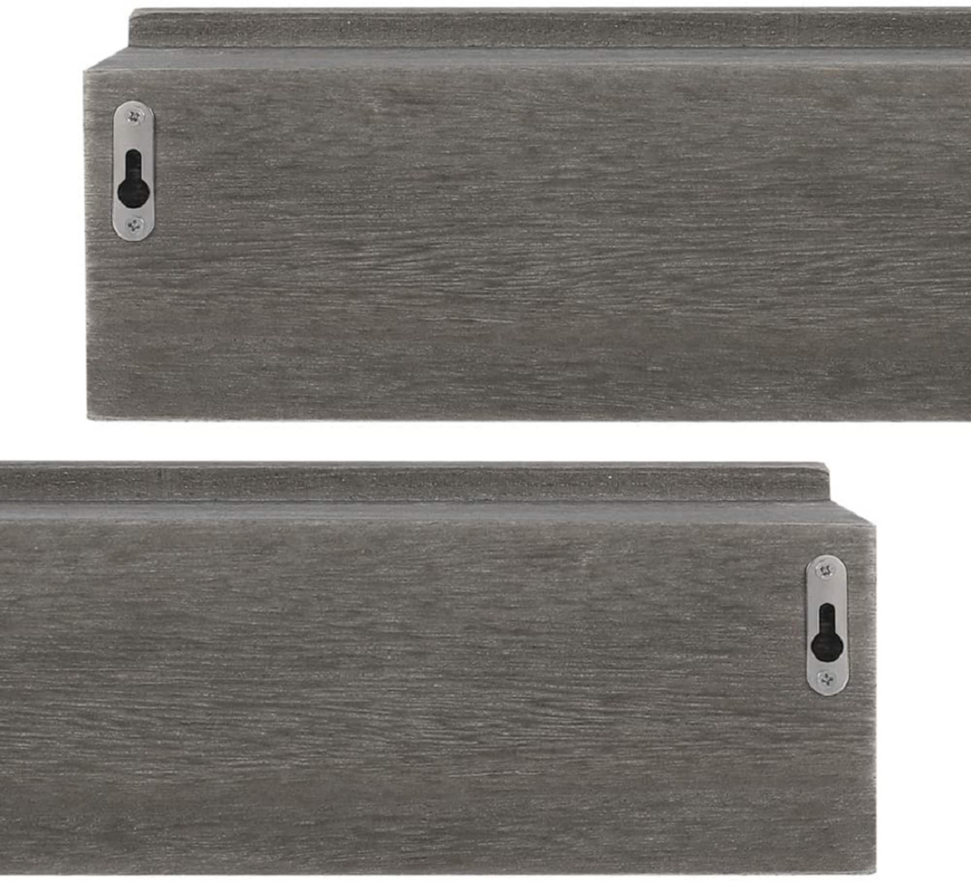NEX™ 16" Rustic Gray Modern Wall-Mounted 4-Hook Coat Racks, 2ct.